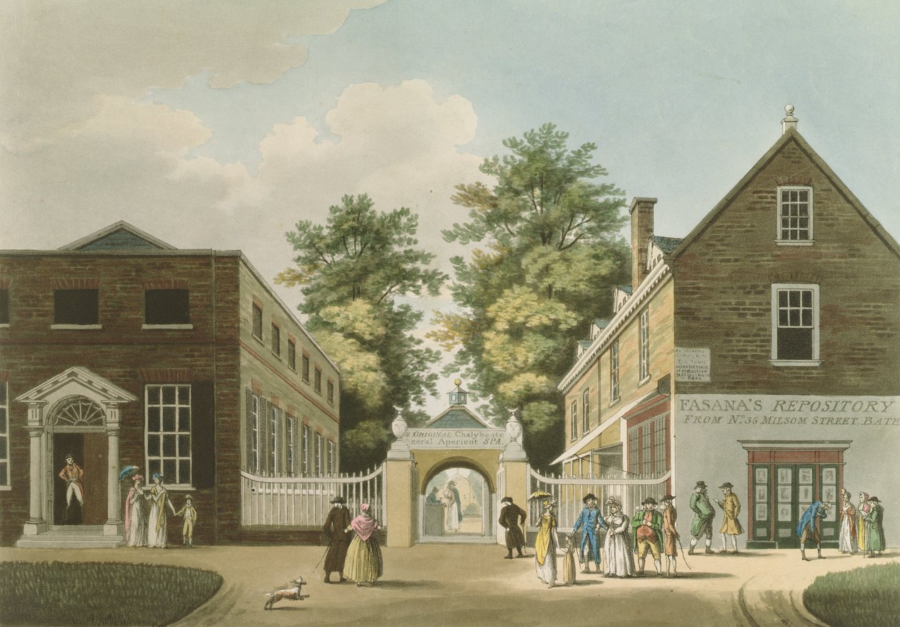 Oude Wells en Pump Room, Cheltenham door Thomas Hulley