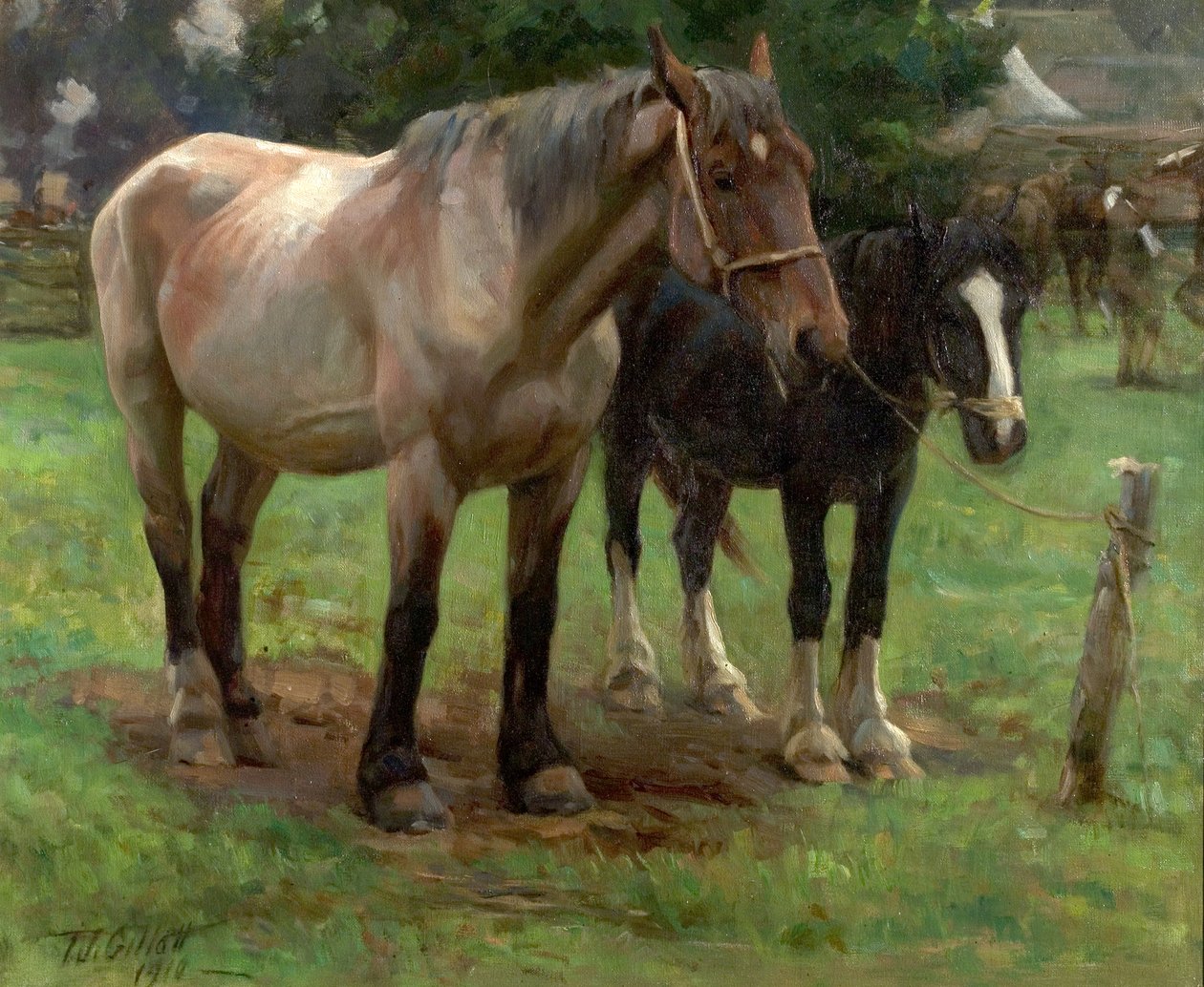 Een dorpskermis, 1910 door Thomas J. Gillott