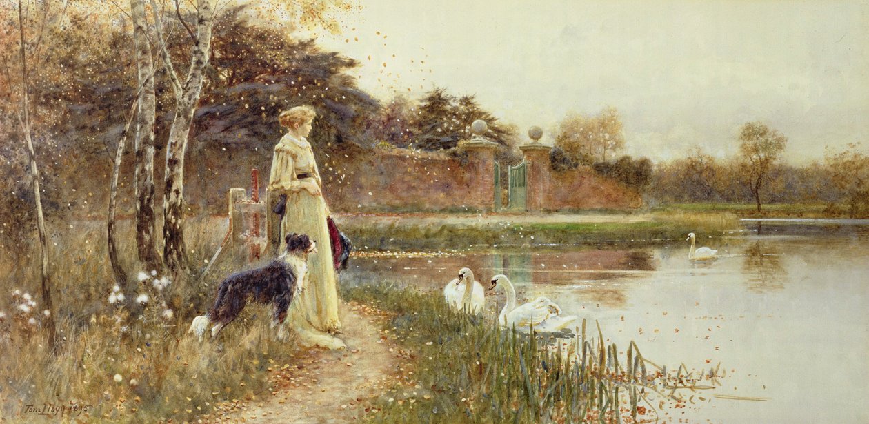 Herfstbladeren, 1895 door Thomas James Lloyd