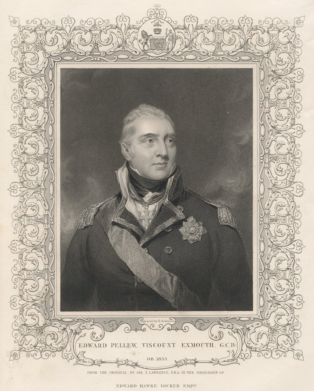 Admiraal Sir Edward Pellew, c.1810 door Thomas Lawrence