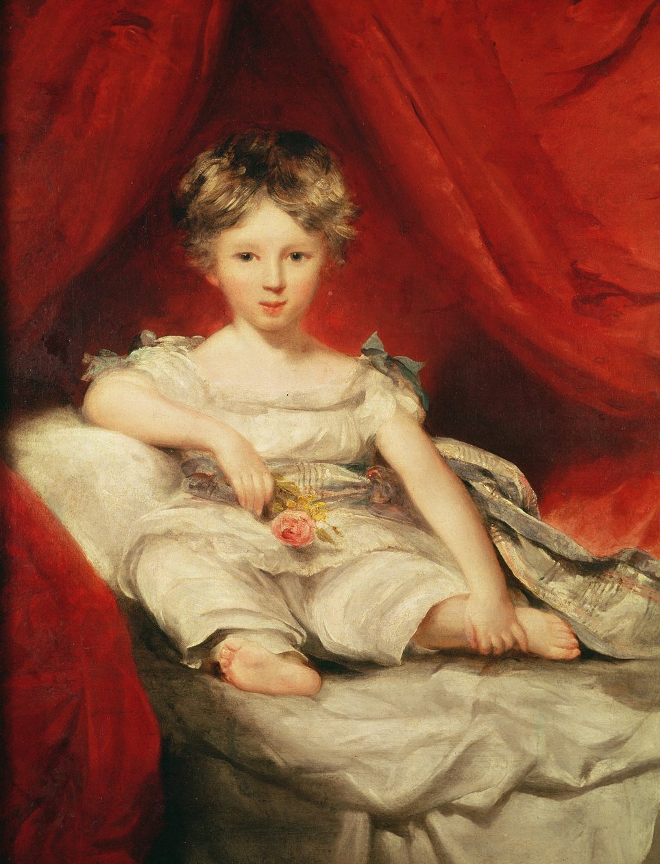 Klein Meisje met een Roos door Thomas Lawrence