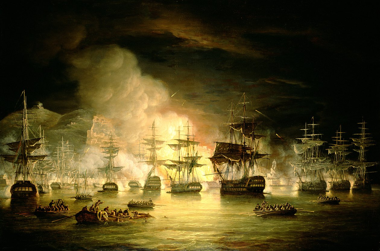 Bombardement van Algiers, augustus 1816, 1820 door Thomas Luny