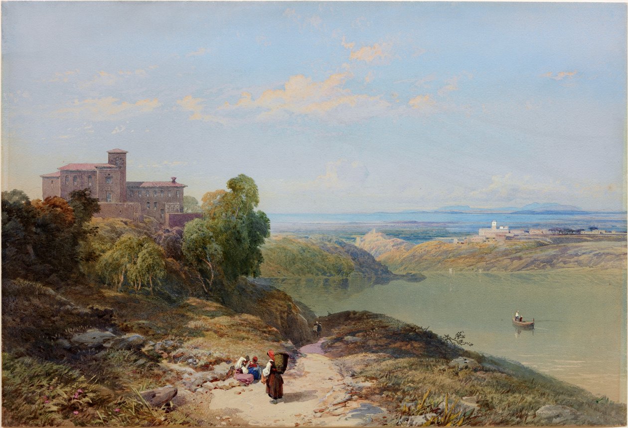 Italiaans Meerlandschap door Thomas Miles II Richardson