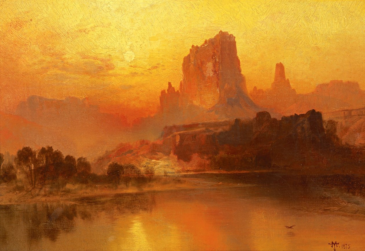 Het gouden uur door Thomas Moran