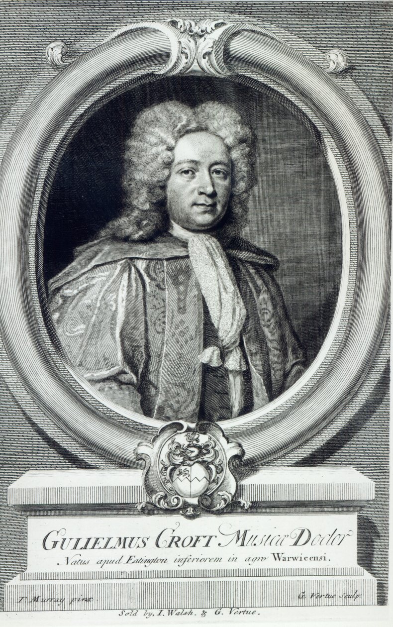 William Croft, gegraveerd door George Vertue door Thomas Murray
