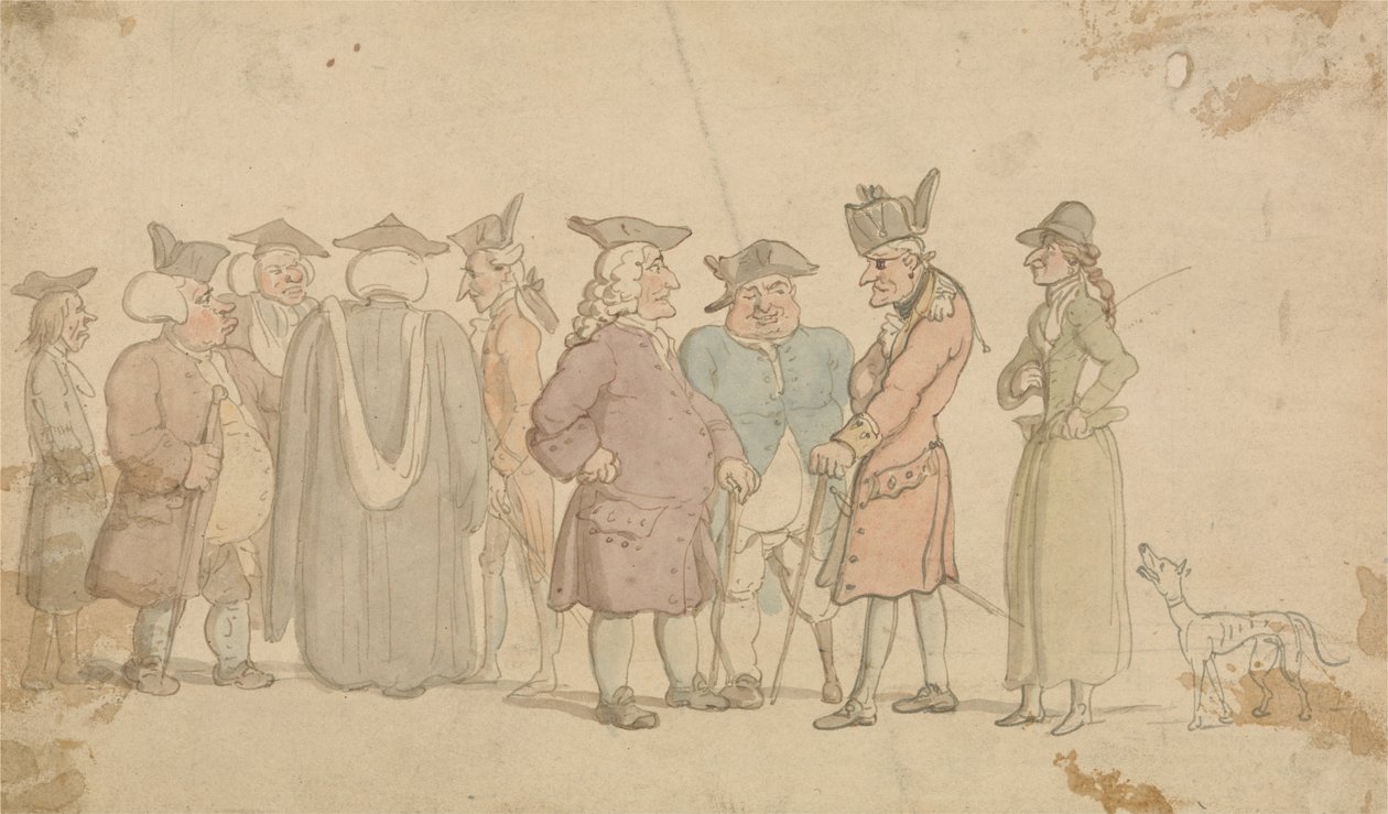 Een Groep Figuren door Thomas Rowlandson