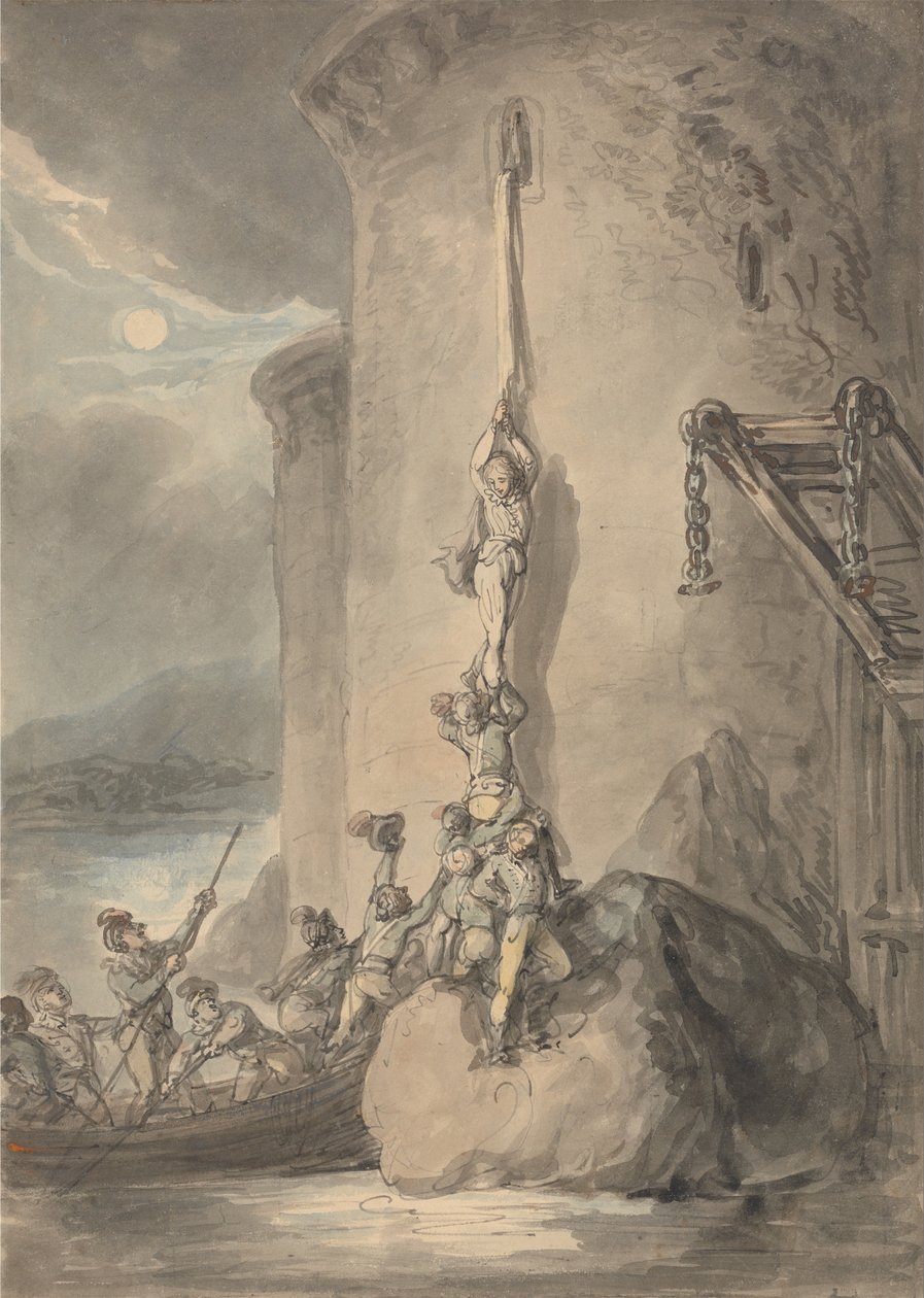 Een militaire escapade door Thomas Rowlandson