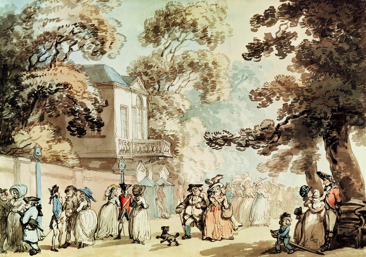 Spring Gardens, Ranelagh door Thomas Rowlandson