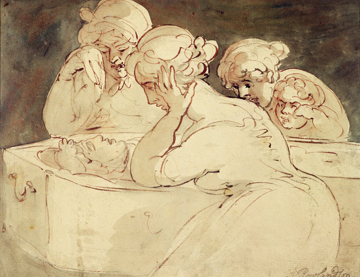 De Treurenden, 1815 door Thomas Rowlandson