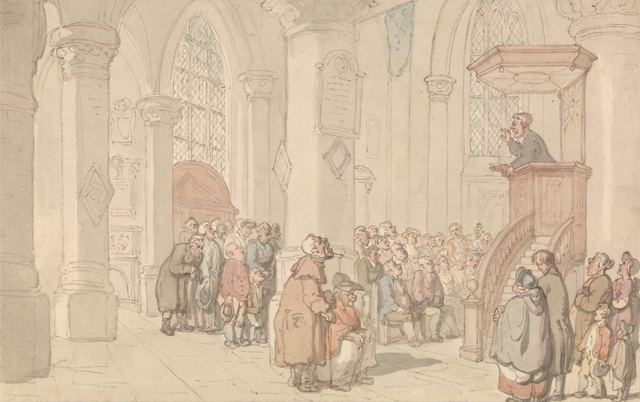 De prediker door Thomas Rowlandson