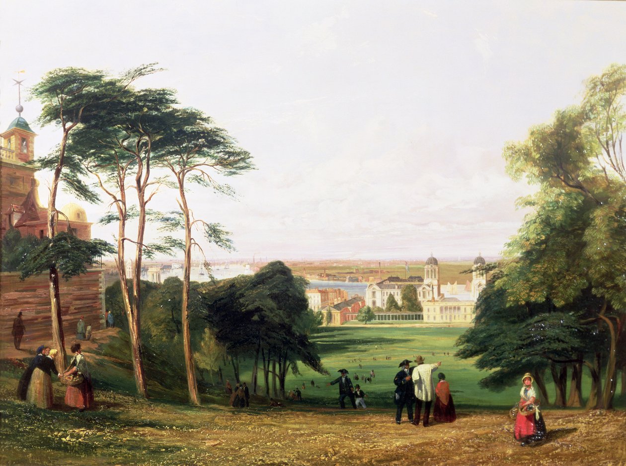 Greenwich, vanaf het Koninklijk Observatorium door Thomas Shotter Boys