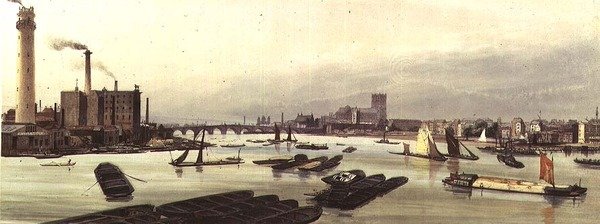 Shot Tower en Westminster, 1842 door Thomas Shotter Boys