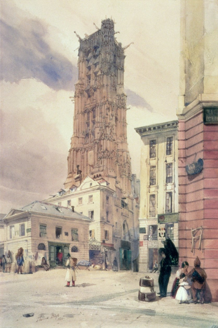De toren van St. Jacques, Parijs door Thomas Shotter Boys