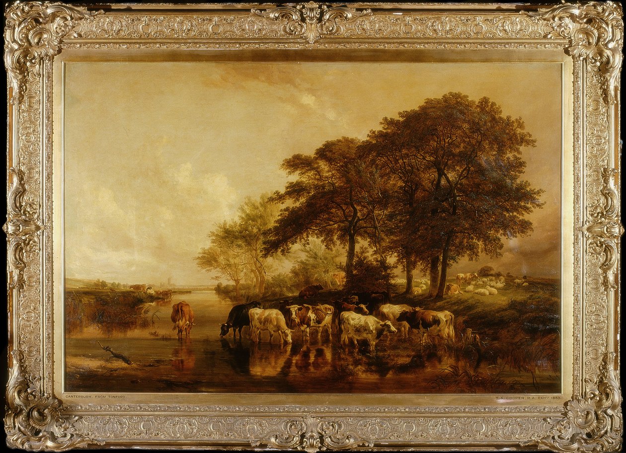 Canterbury vanaf Tonford door Thomas Sidney Cooper