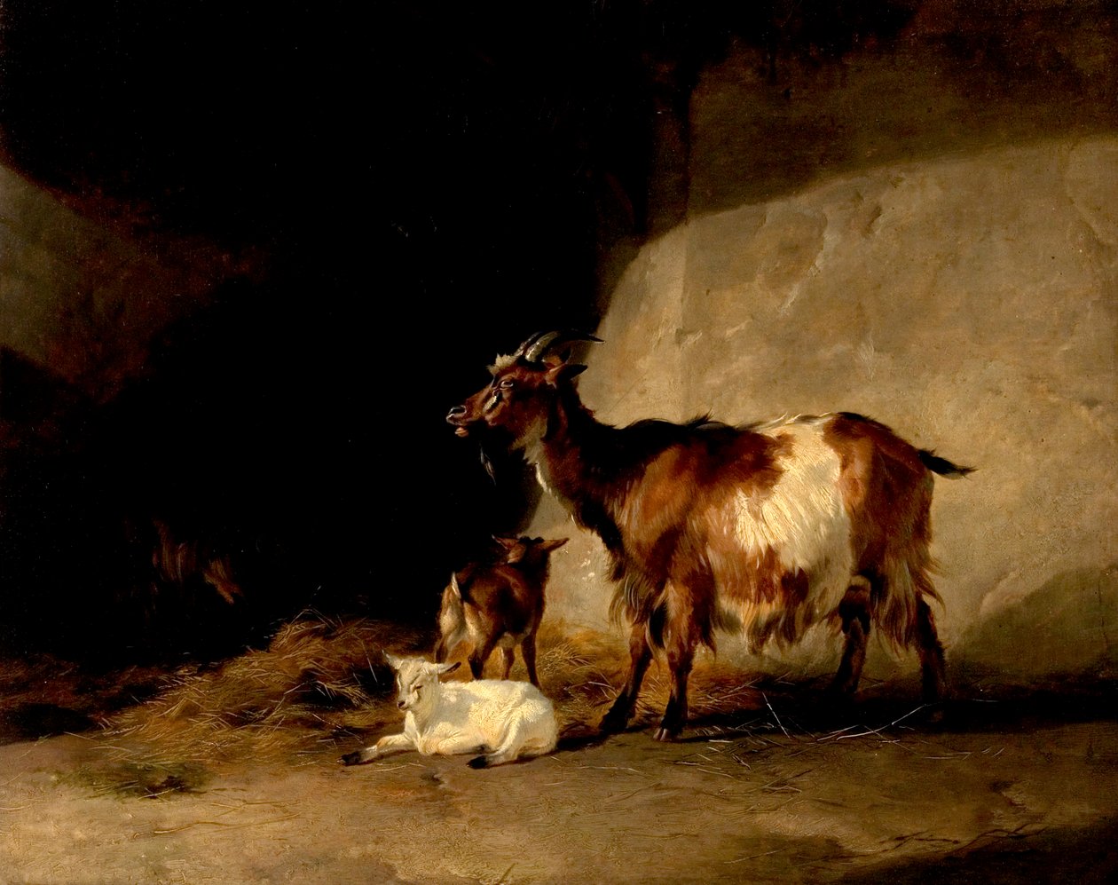 Bergschapen (ochtendmist trekt op) door Thomas Sidney Cooper