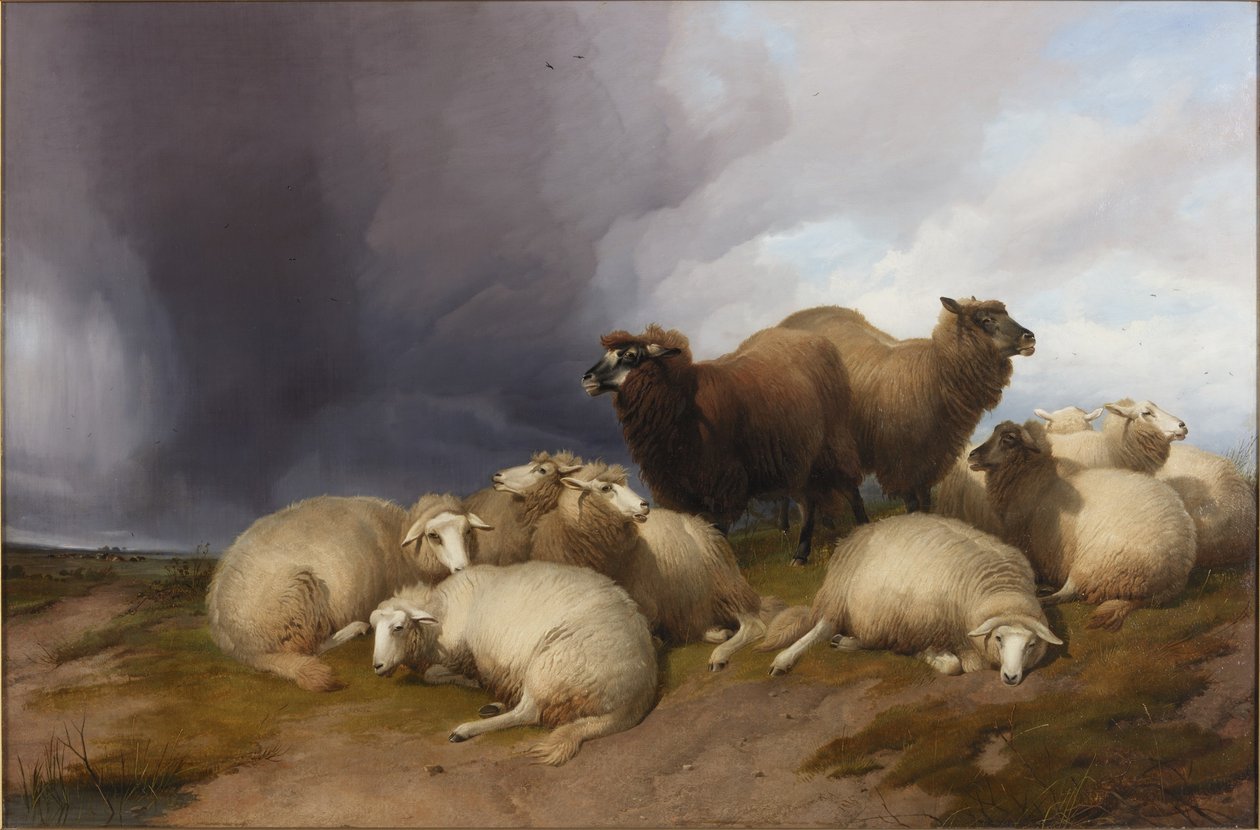 De naderende storm door Thomas Sidney Cooper