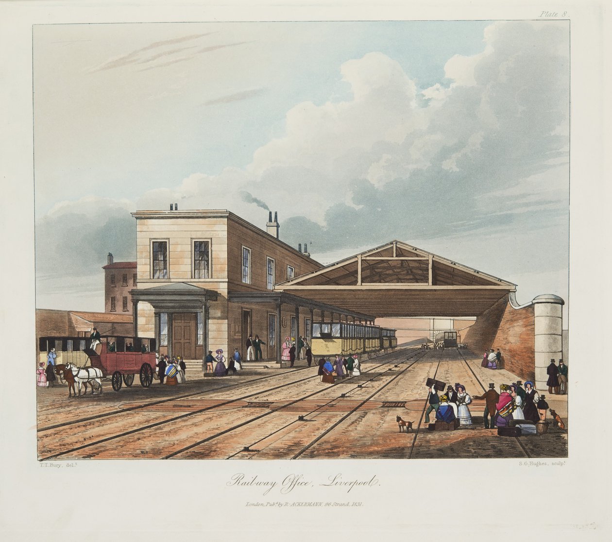 Spoorwegkantoor, Liverpool, 1831 door Thomas Talbot Bury