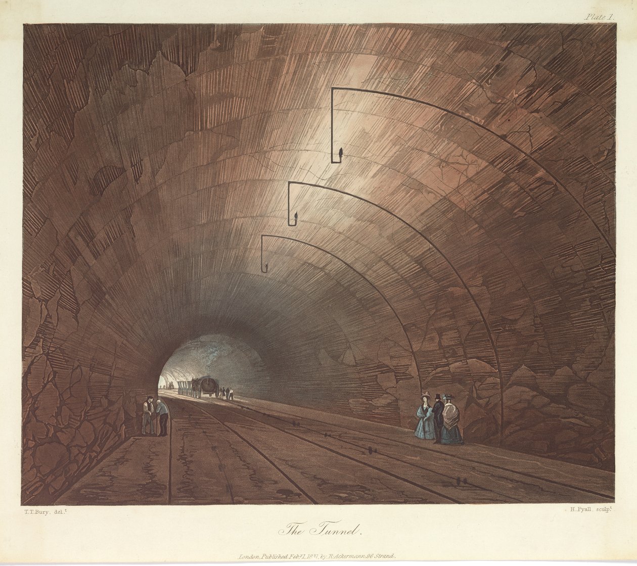 De Tunnel, gegraveerd door Henry Pyall (1795-1833) 1831 door Thomas Talbot after Bury