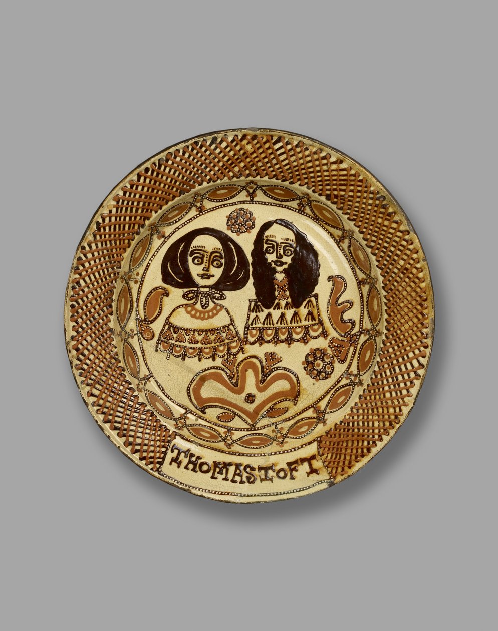 Toft Schotel, Staffordshire slipware, c.1670 door Thomas Toft