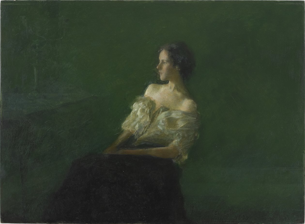 Studie van een Zittende Vrouw door Thomas Wilmer Dewing