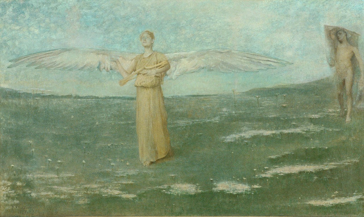Tobias en de Engel door Thomas Wilmer Dewing