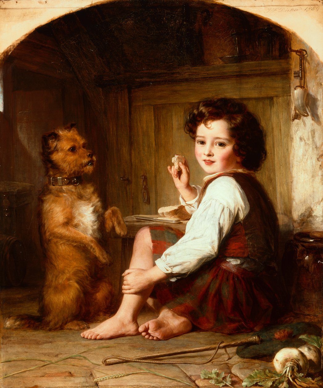 Bedelen om brood door Thomas Francis Dicksee