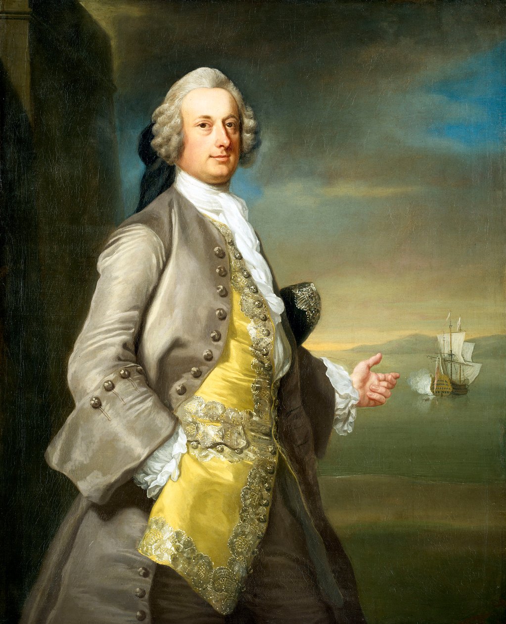 Kapitein Richard Chadwick (gest. 1748) door Thomas (attr.to) Hudson