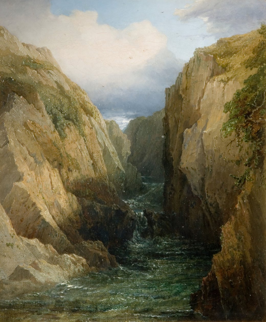 Kloof en Rivier in Ierland, 1860 door Thomas Baker