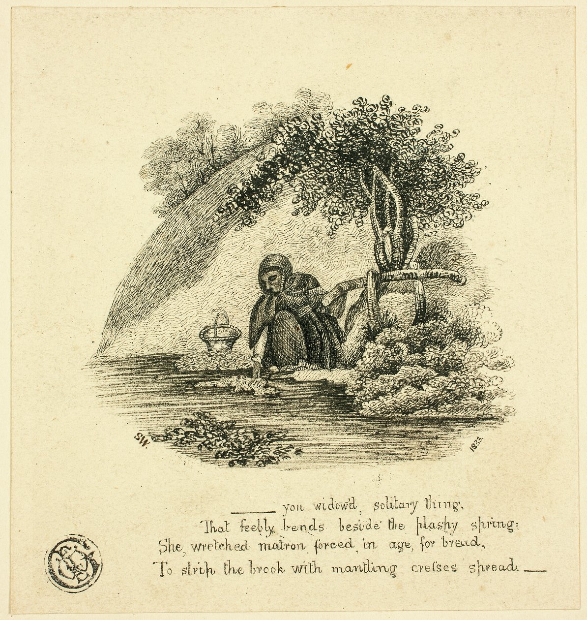 ...jij eenzaam weduwe ding door Thomas Bewick