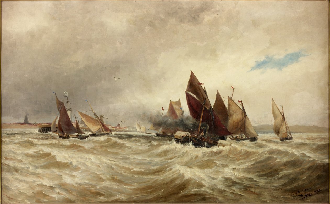 Sleepboten uit Calais door Thomas Bush Hardy
