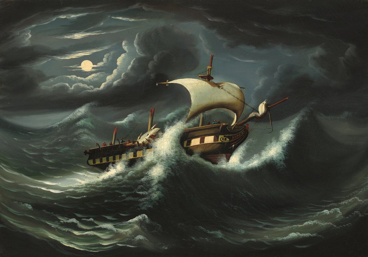 Stormfregat door Thomas Chambers
