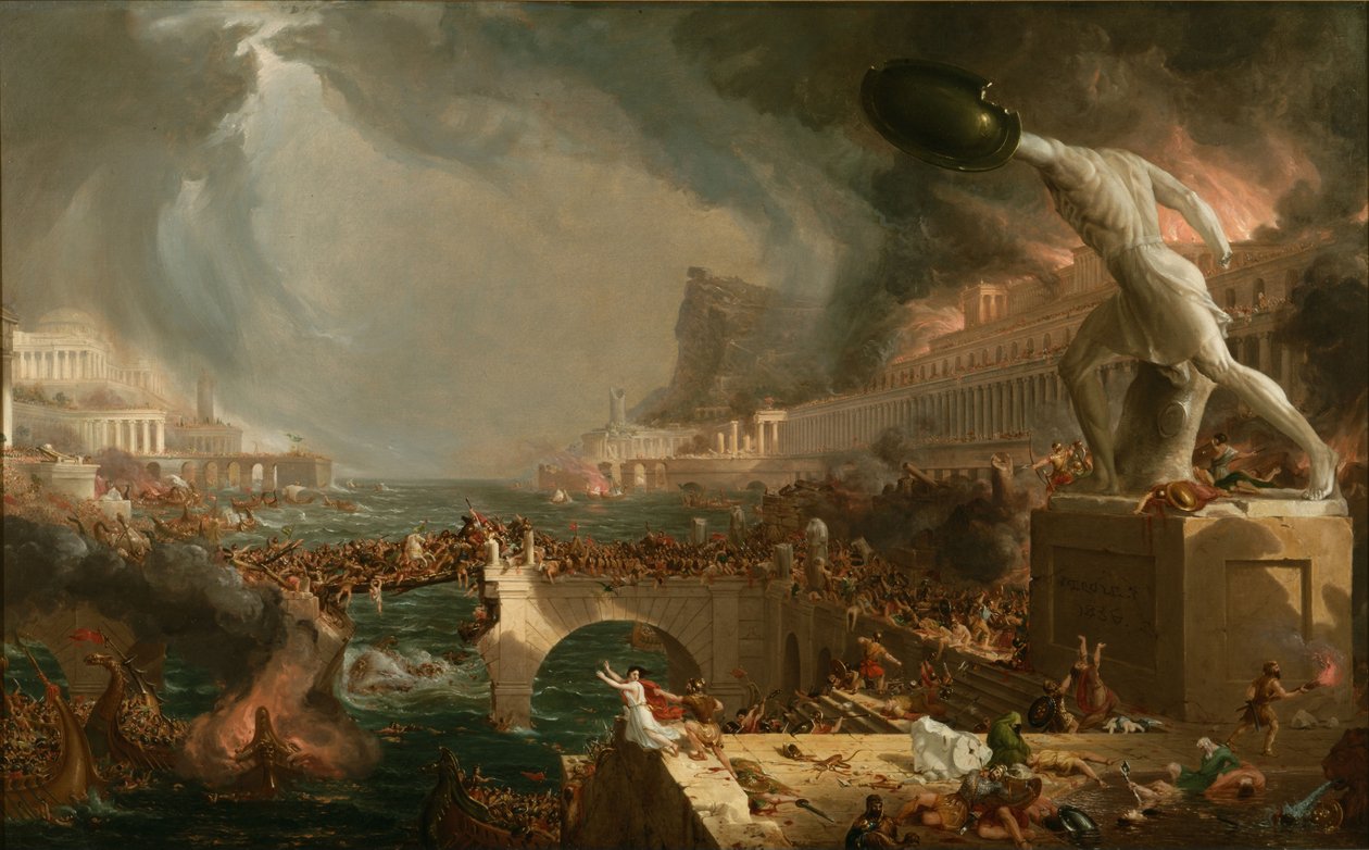 De vernietiging van een imperium door Thomas Cole