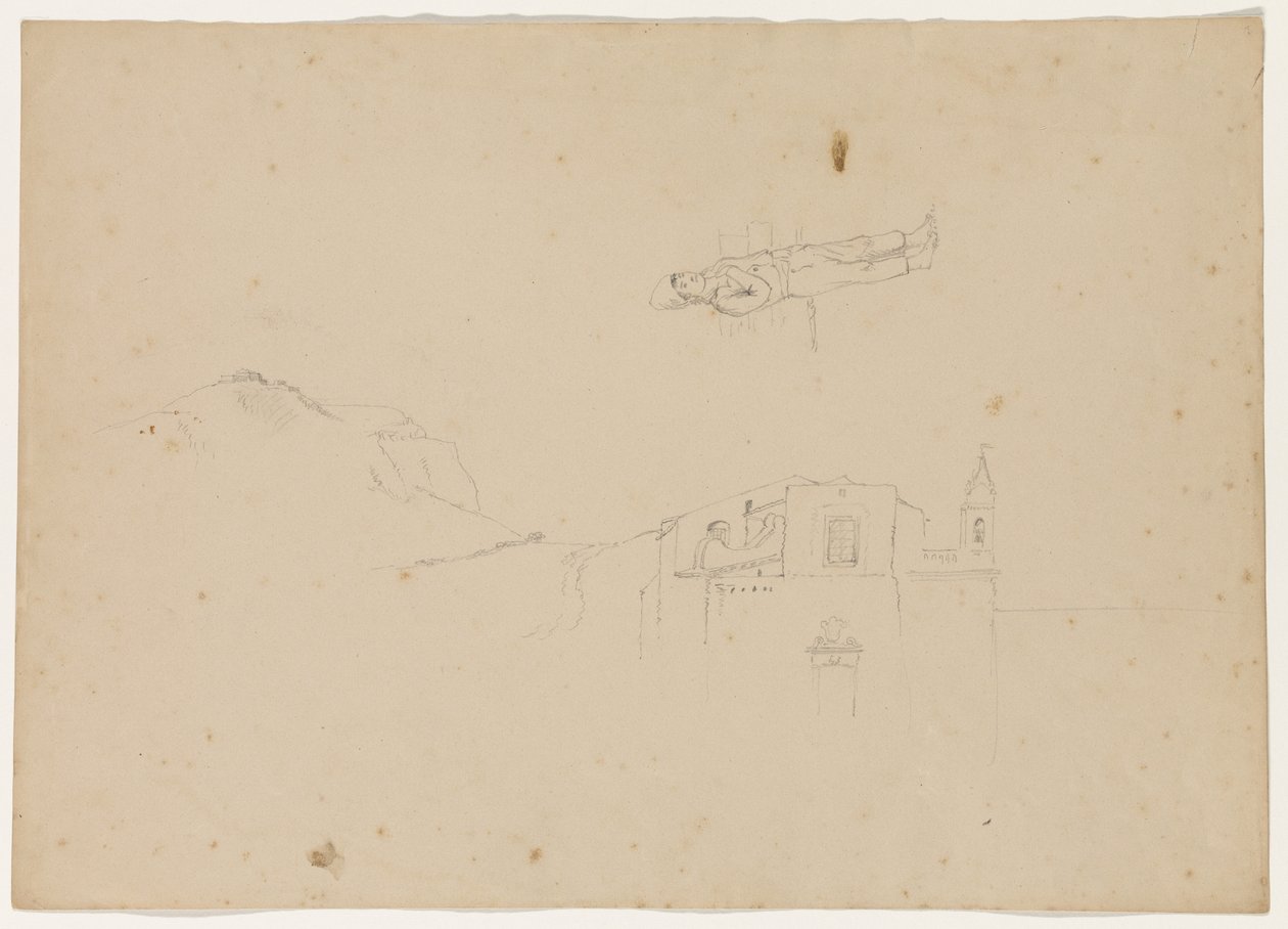 Gevel van een huis door Thomas Cole