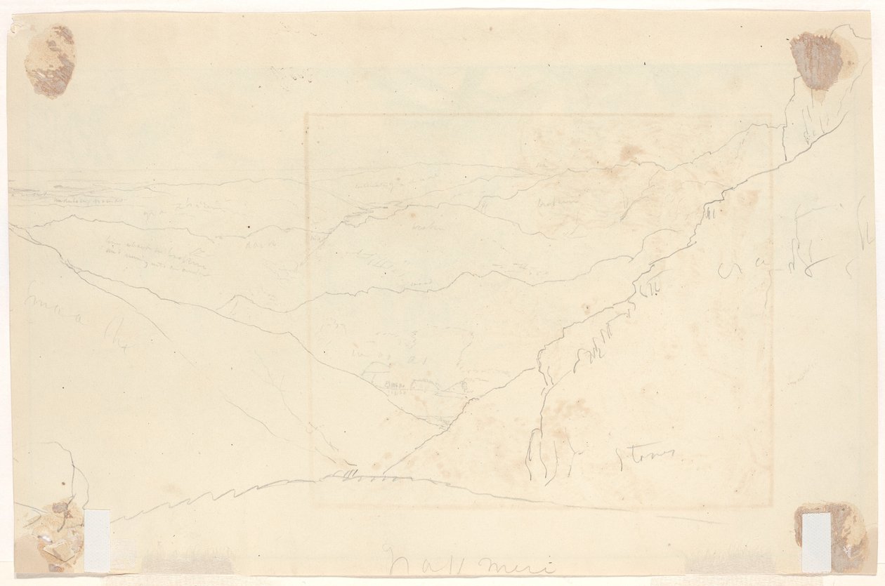 Berglandschap [verso] door Thomas Cole