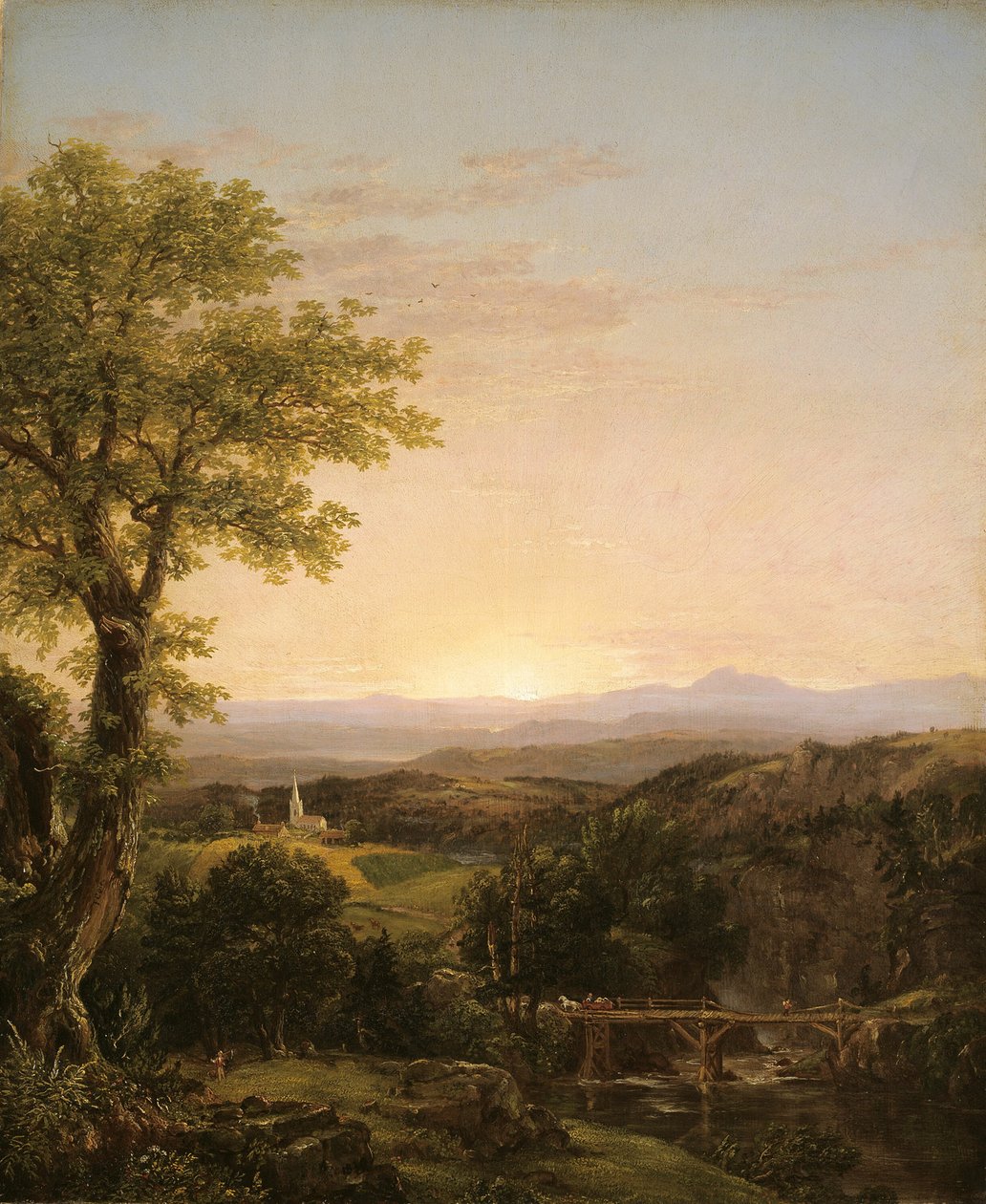 New England Landschap door Thomas Cole