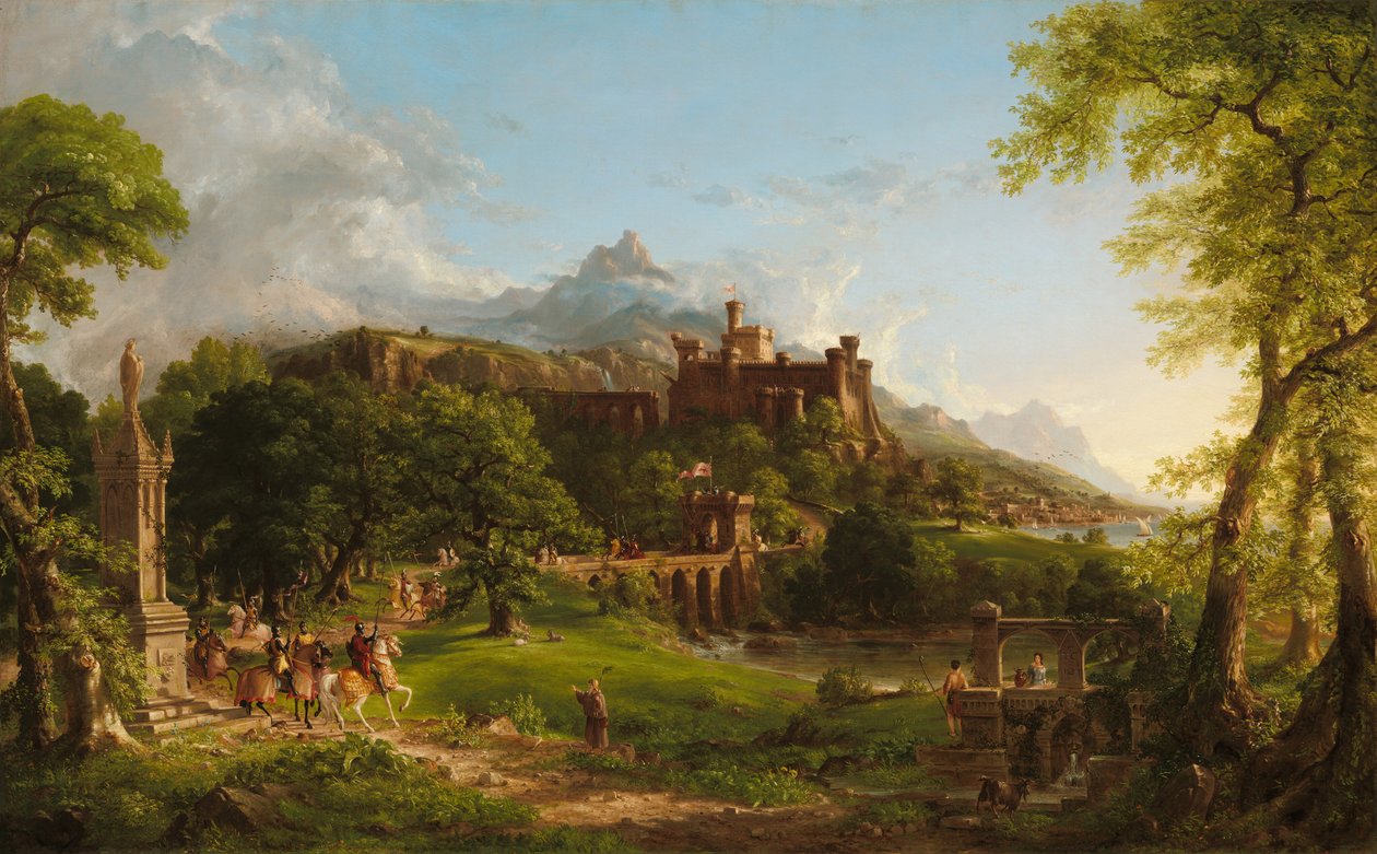 Het vertrek, 1837 door Thomas Cole