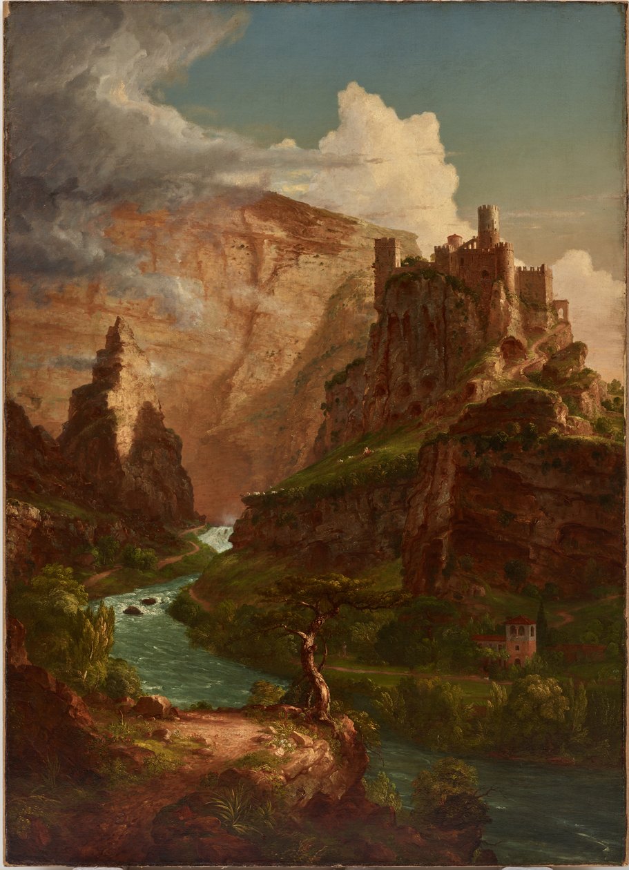 De fontein van Vaucluse door Thomas Cole