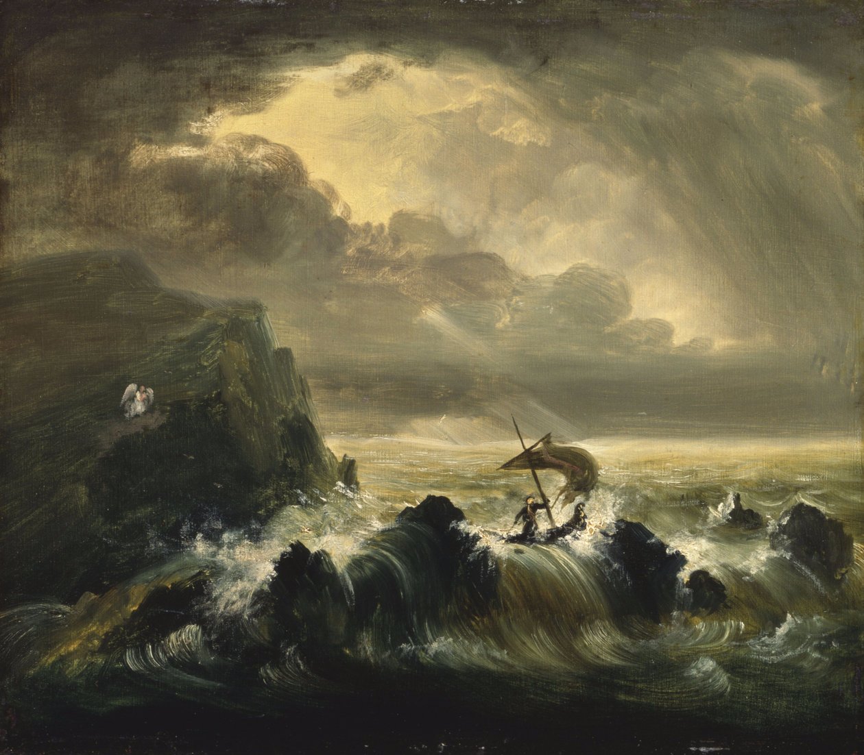De reis van het leven: Kindertijd (studie) door Thomas Cole