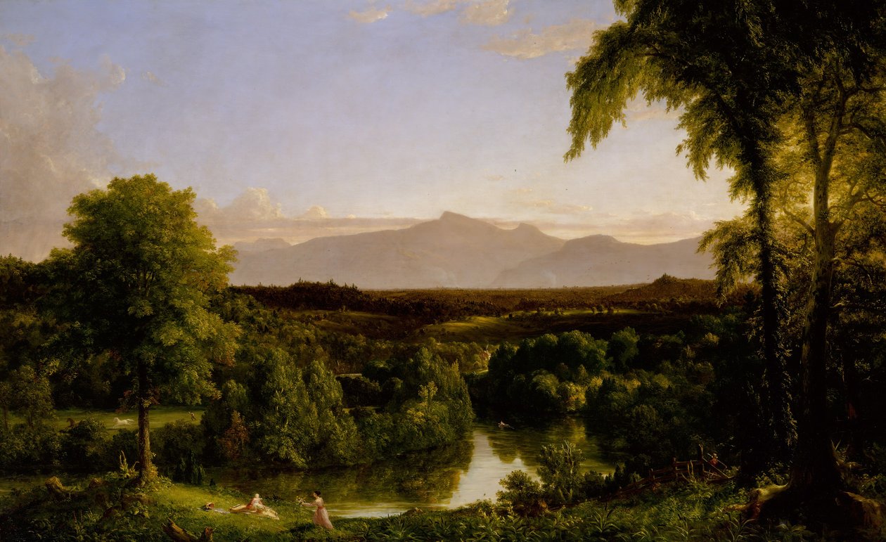 Uitzicht op de Catskill—Vroege Herfst door Thomas Cole