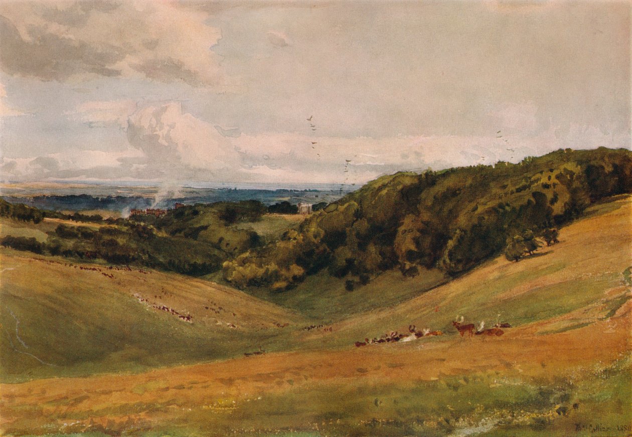 Arundel Park, met herten door Thomas Collier