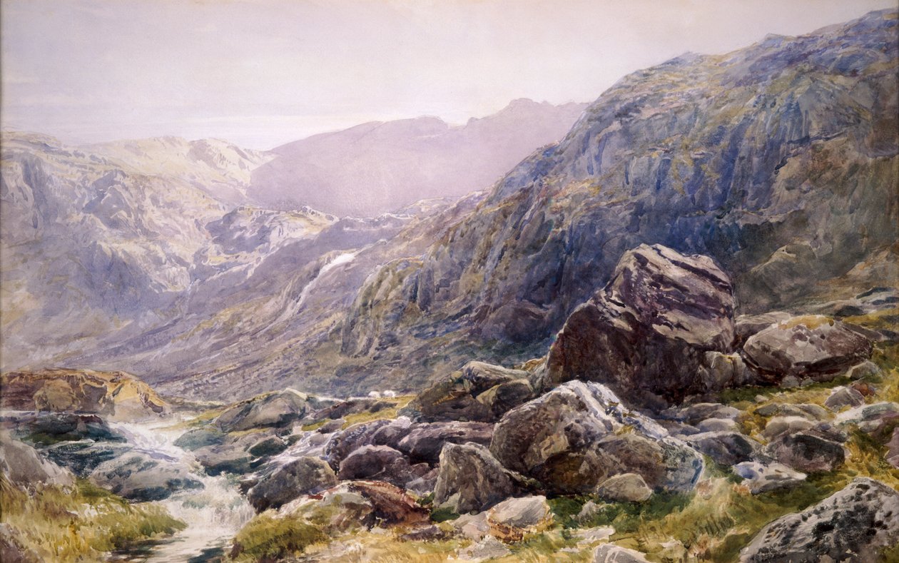 Llanberis Pass, 1875 door Thomas Collier