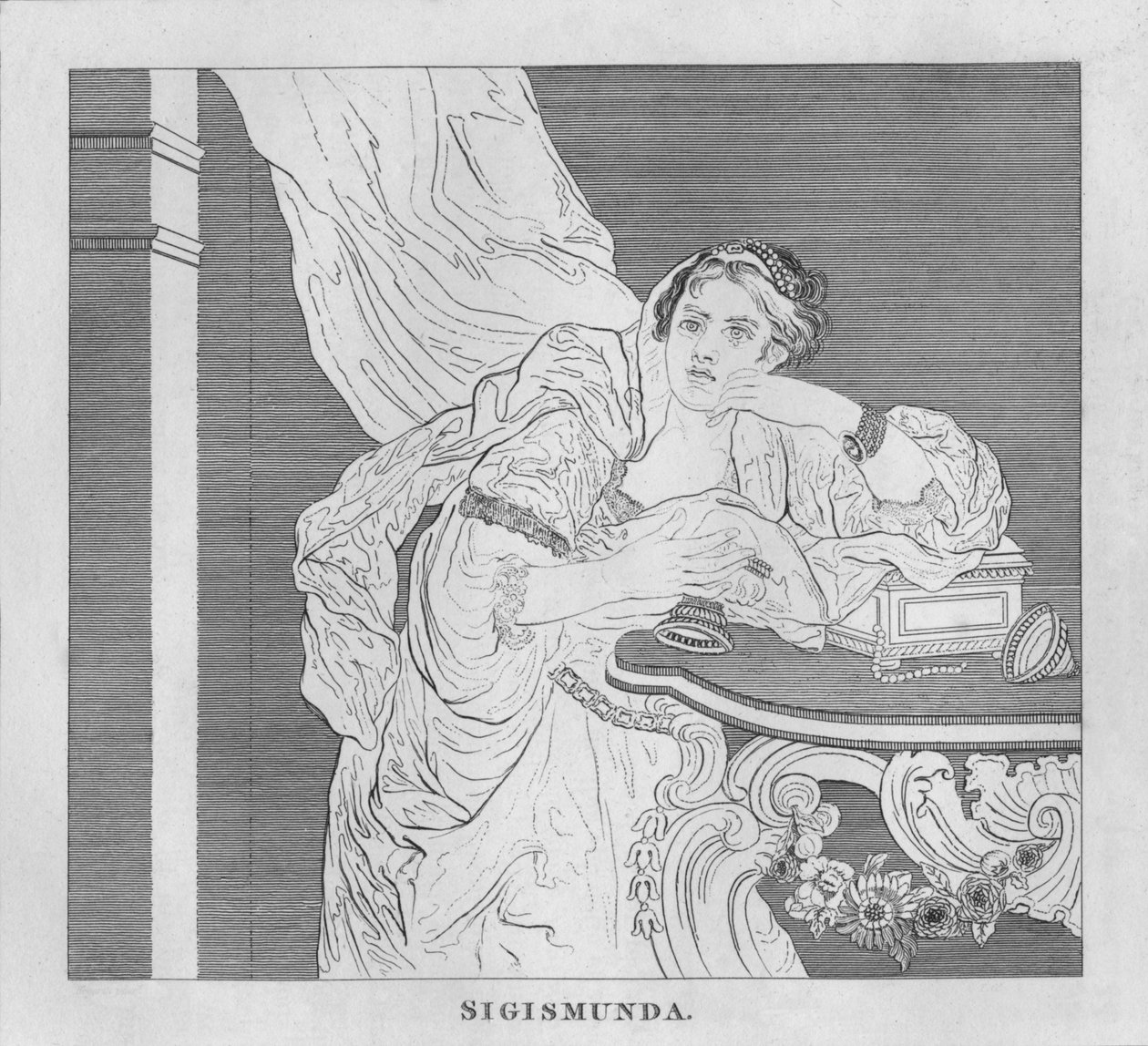 Sigismunda, 1808, 1827 door Thomas Cook