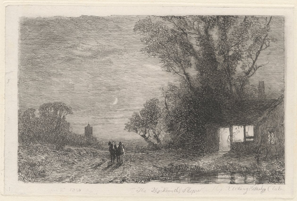 De Smidse door Thomas Creswick