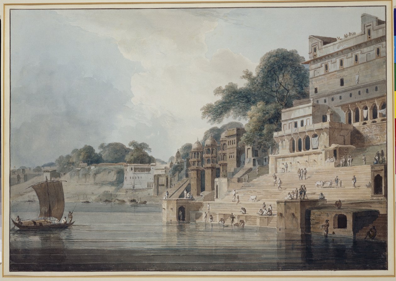 Dasasvamedha Ghat, Benares door Thomas Daniell