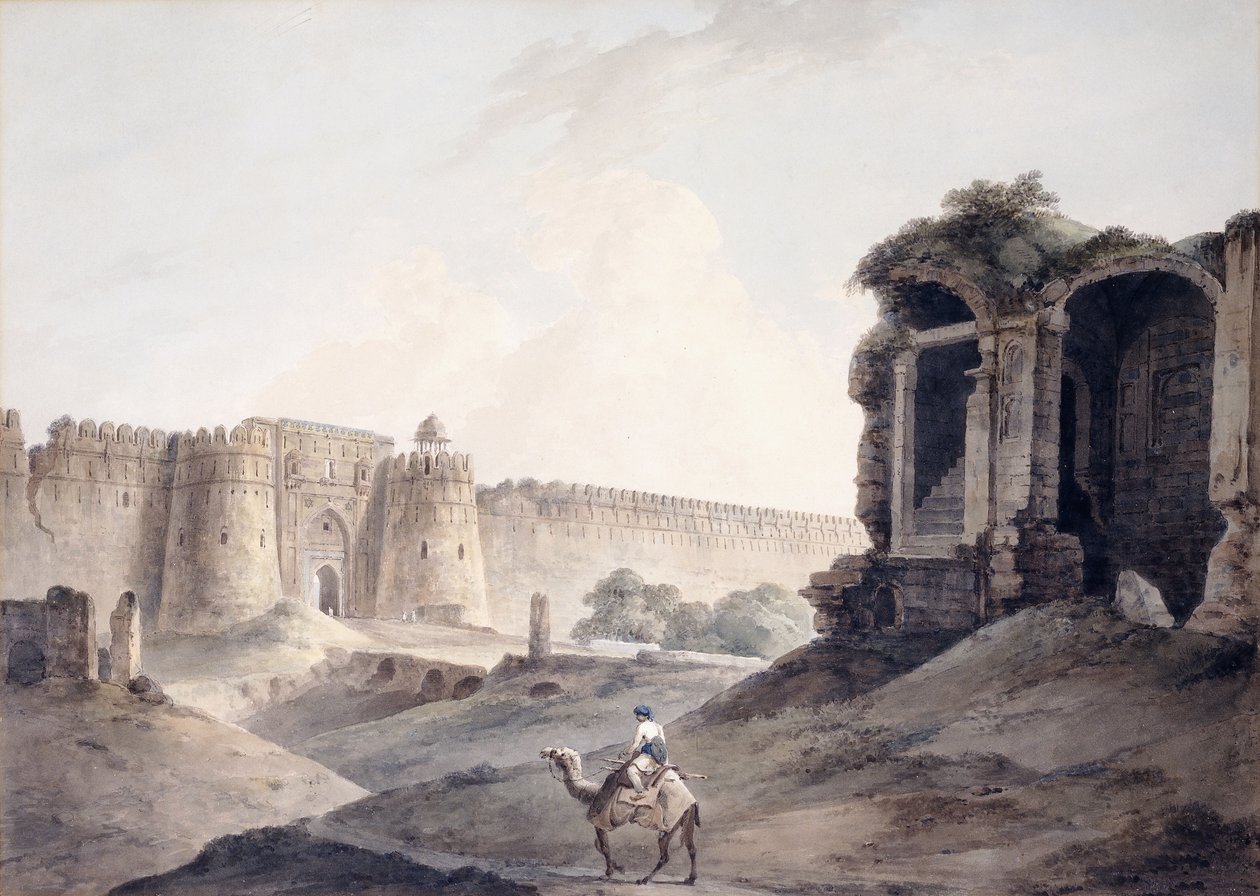 De Purana Qila, Delhi door Thomas Daniell