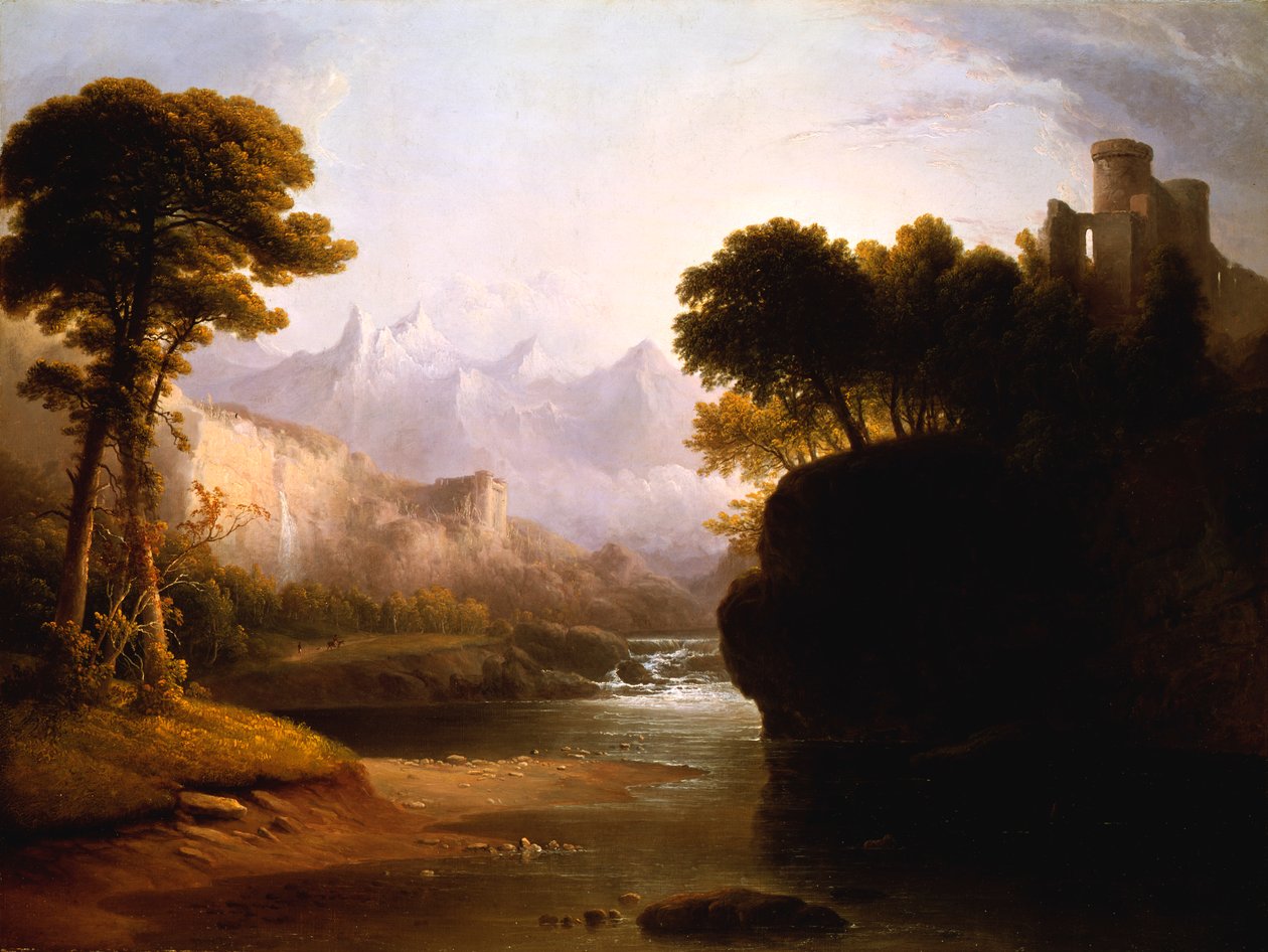 Fantasierijk landschap, 1834 door Thomas Doughty