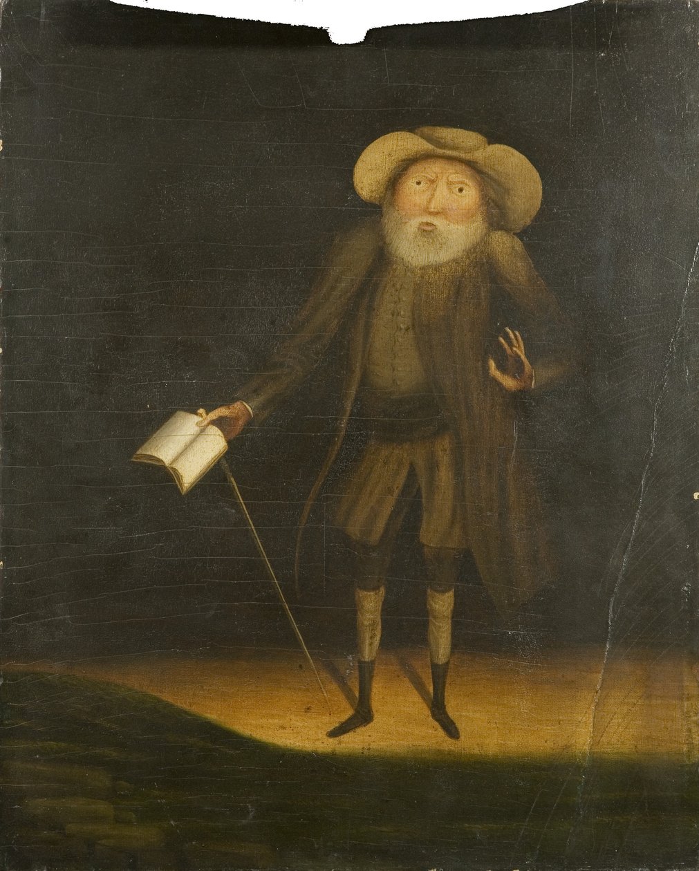 Portret van Benjamin Lay door Thomas Dr Pole