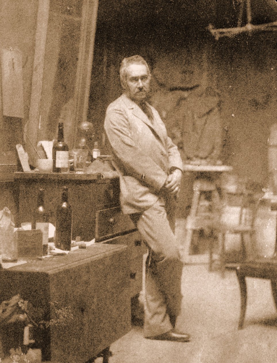Thomas Eakins in zijn studeerkamer, 1889 door Thomas Eakins