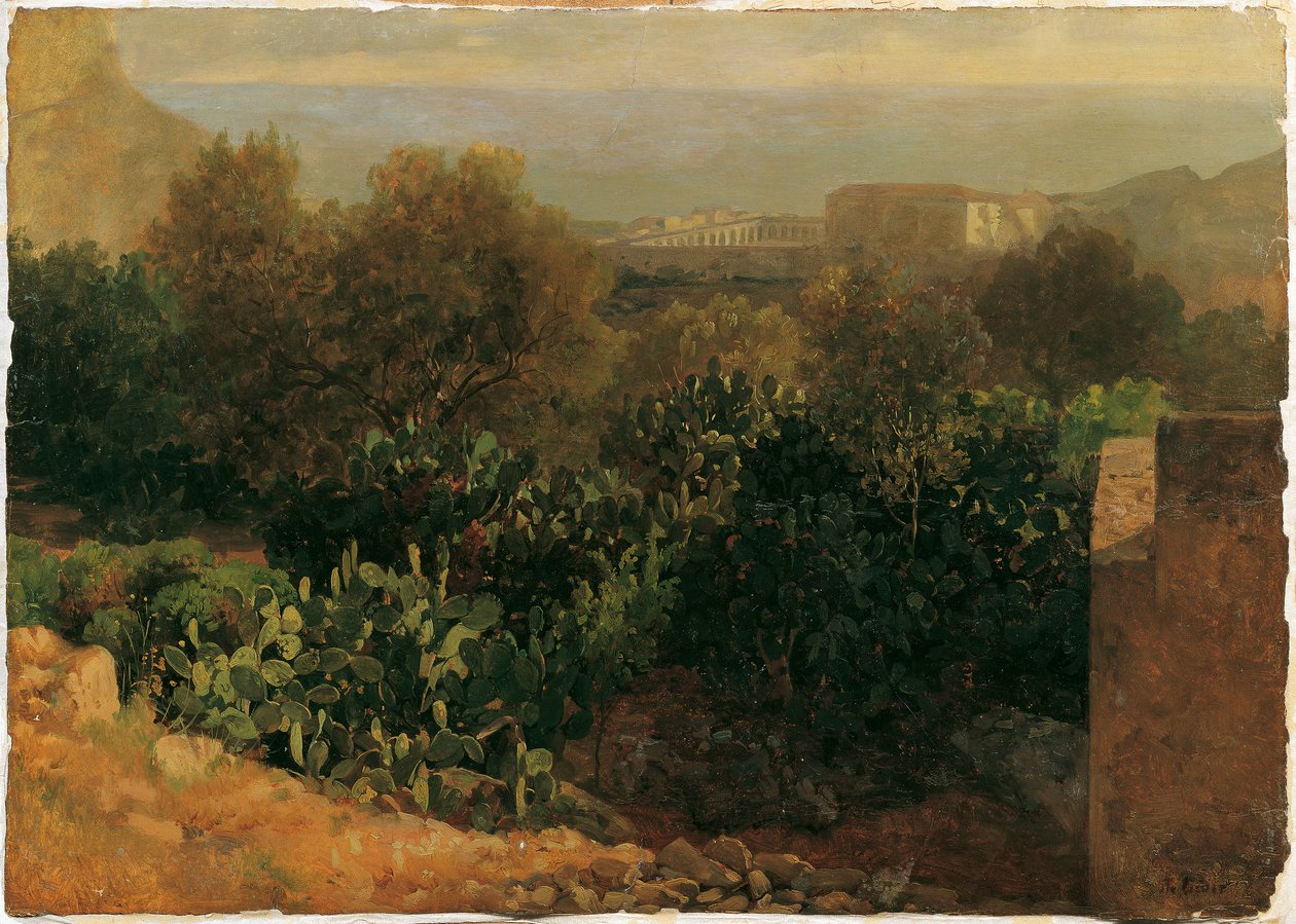 Zuidelijk landschap met cactussen door Thomas Ender