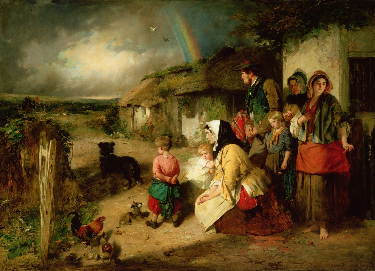 De Eerste Breuk in de Familie door Thomas Faed